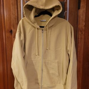 Yellow Zip-Up Hoodie